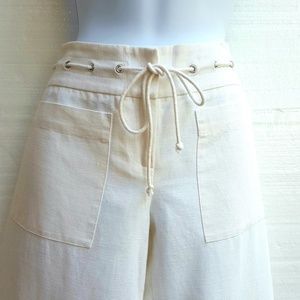 NWT Diane von Furstenberg Linen Blend Trousers